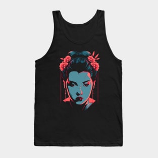 Vaporwave Geisha - Beautiful Japanese Design Tank Top